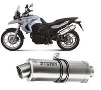 Terminale Scarico Storm by Mivv Oval acciaio inox per Bmw F 650 Gs 2008 > 2012