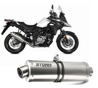 Scarico Storm by Mivv Oval acciaio inox per Suzuki V-strom 650 2017 > 2023