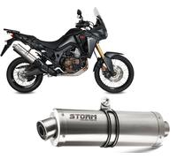 Scarico Storm by Mivv Oval inox per Honda Crf 1000 L Africa Twin 2016 > 2019