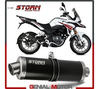 Scarico Storm By Mivv Oval Nero Acciaio Inox Per Benelli Trk 251 2019 > 2022