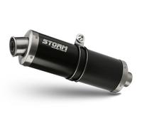 Scarico Storm by Mivv Oval Nero acciaio inox per Suzuki Gsx-r 600 1996 > 2000