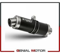 Scarico Storm by Mivv Oval Nero inox per Honda Xrv 750 Africa Twin 1993 > 2002