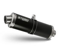 Scarico Storm by Mivv Oval Nero inox per Suzuki Gsf 600 Bandit 1995 > 2004