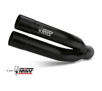S.035.LDGB - Terminale Scarico Mivv DOUBLE GUN Inox Nero SUZUKI GLADIUS (09-15)