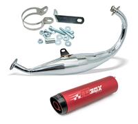 Scarico Tecnigas XS-2 cromato per Derbi, Aprilia, Gilera