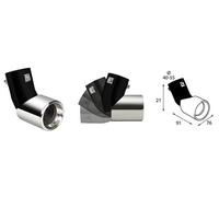 Scarico Terminale auto Codino marmitta UNIVERSALE COMPATIBILE con Smart 451