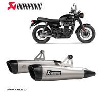 Scarico TRIUMPH BONNEVILLE 900 T100 ABS 2017-2020 AKRAPOVIC Titanio S-T12SO4-...