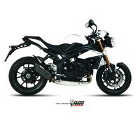 Scarico TRIUMPH SPEED TRIPLE 1050 R / S / RS Mivv Suono Inox Nero T.012.L9