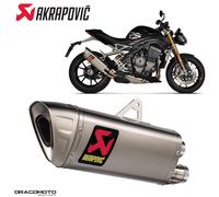Scarico TRIUMPH SPEED TRIPLE 1200 RR ABS Bond Edition 2023 AKRAPOVIC Titanio ...