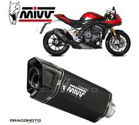 T.025.LR1TB - Terminale Scarico MIVV SR-1 Nero TRIUMPH SPEED TRIPLE 1200 (21-23)