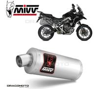 Sistema di scarico MIVV Dakar con EG-BE Acciaio inox / Acciaio inox nero
