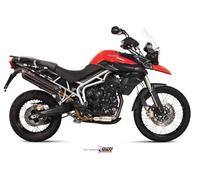 Scarico TRIUMPH TIGER 800 XC / XR / XRx / XCx / XRT / XCA Mivv Suono Inox Nero