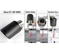 Scarico Tubo Marmitta 1 pezzo Coda In Carbonio Lucido Blu In Acciaio Inox Per Bmw Per F30 Dritto Punta Del Silenziatore Flangia Di Scarico Auto Tubo Di Coda(51-89MM)