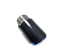 Scarico Tubo Marmitta Tubo Di Scarico Per Auto Tubo Di Coda In Carbonio Opaco Coda Blu In Acciaio Inossidabile Flangia Di Punta Del Silenziatore 1PCS Per Bmw F30(63MM IN 76MM OUT)