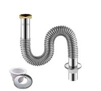 Scarico universale per lavabo in acciaio inox con tappo anti odore, per casa