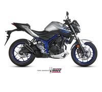 Scarico YAMAHA MT-03 Mivv Double Gun Inox Nero Y.055.LDGB