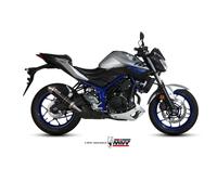 Terminale Scarico MIVV GP Nero Acciaio inox per Yamaha Mt-03 2016 > 2023