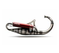 Scarico YASUNI Carrera 10 Omologato Silenzioso Rosso Minarelli Vertical per Moto
