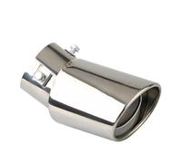 Scaricos Terminale Terminale Scarico Universale Per Auto, Terminale Rotondo In Acciaio Inox, Terminale Posteriore Cromato Tubo Di Scarico Rotondo(Bending Silver)