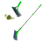 Scarificatore aeratore per prato, strumento manuale con punte per la cura e la manutenzione del prato, manico da 1,3 m, rastrello per rimuovere il muschio e rimuovere il muschio per l'aerazione del