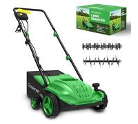Scarificatore elettrico da 1500 W, 1500 W, rastrello per prato, 30 l, larghezza di lavoro 32 cm, 4 altezze di scarificazione regolabili, 2 rulli intercambiabili, manici pieghevoli, lunghezza cavo 10 m