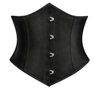 SCARLET DARKNESS Cintura corsetto da donna, stile steampunk, vintage, con lacci, Nero , 46