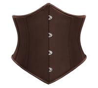 SCARLET DARKNESS Corsetto Stringivita Sottoseno da Donna con Stringhe e Stecche Steampunk per Allenamento della Vita, Marrone scuro, 50