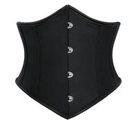 SCARLET DARKNESS Corsetto Stringivita Sottoseno da Donna con Stringhe e Stecche Steampunk per Allenamento della Vita, Nero , 44