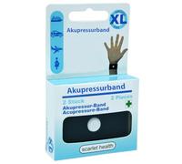Scarlet health | Fascia per agopressione »Sea«, 1 paio di bracciali per agopressione contro nausea e malattia marittima per adulti e bambini, fascia anti-nausea per polso 2 fasce elastiche (nero XL)