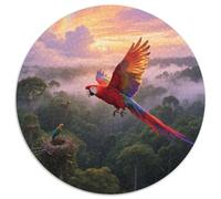 Scarlet Macaw 1000 Pezzi Puzzle Circolare Adatto Ai Principianti Da 10 Anni Coordinazione Abilità Educative Bird Attività Weekend Regalo Per Ragazzi 1000pcs (67.5x67.5cm)