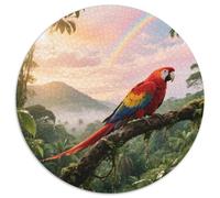 Scarlet Macaw 1000 Pezzi Puzzle Circolare Per Principianti Da 12 Anni Allenamento Alla Concentrazione Bird Tempo Libero Esposizione Su Tavolo 1000pcs (67.5x67.5cm)