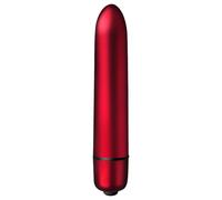 Scarlet Velvet - mini vibratore a forma di rossetto (10 modalità) - rosso