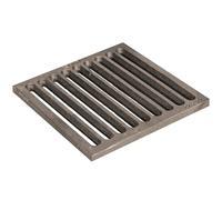 ScarMaxx - Griglia per caminetto in ghisa 22x22 cm - Griglia per Cenere per caminetto - Griglia per caminetto - Griglia in ghisa Robusta e Solida - con nervature - Griglia per Camino Quadrata