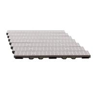ScarMaxx - Grondaia di drenaggio da 7 m - Grondaia - Scarico Acqua piovana - Altezza A15 60 mm - Set Completo - per Angolo e Collegamento a Croce - Griglia longitudinale Line Grigio - 13 x 700 x 6 cm