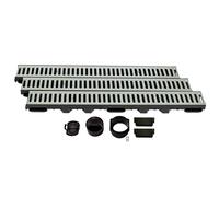 ScarMaxx - Set grondaia di drenaggio - grondaia a pavimento - acciaio...