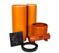 ScarMaxx - Set sistema pozzetto - larghezza 62,5 cm - 2 x DN160 - senza riduz...