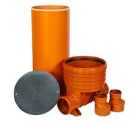 ScarMaxx - Set sistema pozzetto - larghezza 85 cm - 2 x DN110 - 2 x riduzione...