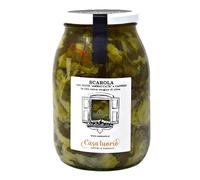 Scarola con Olive Ammaccate e Capperi in Olio di girasole e olio extravergine di oliva