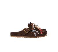 Scarosso - Gea Mule Marroni con Nappe e Dettagli di Perline - - Shoes - Donna - Marrone - 35 EU