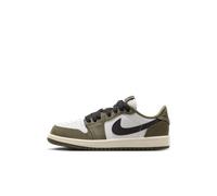 Scarpa Air Jordan 1 Retro Low "Medium Olive and Summit White" - Bambino/a - Verde 29.5