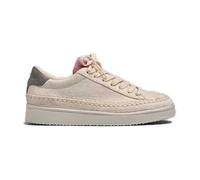 Scarpa Allacciata P01 in Pelle CRAQUELÉ con Lurex E Suede Ivory-Vibrant Grey-Cupcake