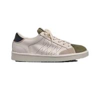 Scarpa Allacciata P01 Uomo in Pelle E Suede Ivory-Military Olive
