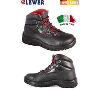 Scarpa antinfortunistica alta da lavoro LEWER in ecopelle morbida S1p 40 A 47