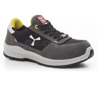 PAYPER Get TEXFORCE Lady Low Scarpe Antinfortunistica Donna per Lavoro di Sicurezza S1 in Crosta Bovina Tessuto Tecnico Traspiranti Resistenti abrasione Steel Grey/Nero (37)