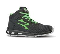 Calzatura di sicurezza hard S3 SRC - pelle idrorepellente - numero 44 - grigio scuroverde - U-Power