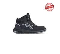 Scarpa antinfortunistica Upower Velar Plus S ESD alta - Taglia 35 - Puntale in alluminio AirToe antiperforazione elevata resistenza all'abrasione suola PU/PU ad alto rimbalzo protezione S3S CI FO SR -