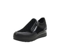 Scarpa Casual Camoscio con zeppa in Gomma - 222959 per: Donna, Nero , 39 EU