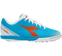 Diadora PICHICHI 6 TFR, Scarpe da Calcio Uomo, Blue Fluo/White/Orange, 45 EU