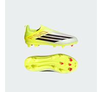 Scarpa da calcio F50 LEAGUE senza lacci per terreni naturali compatti/multiterreno per bambini e bambine Team Solar Yellow 2 / Core Black / Lucid Red 36 2/3