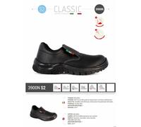 SCARPA DA LAVORO BIANCA NERO ITALIANA NO LACCI CUCINA ALIMENTARI CUOCO UNISEX